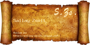 Sallay Zsolt névjegykártya